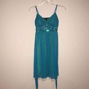 Turquoise Mini Formal Dress